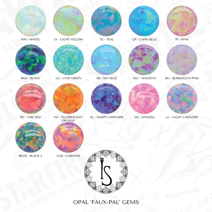 Industrial Strength IS Necklaces Odyssey Clicker 7 with Opals 16 ga 14 post