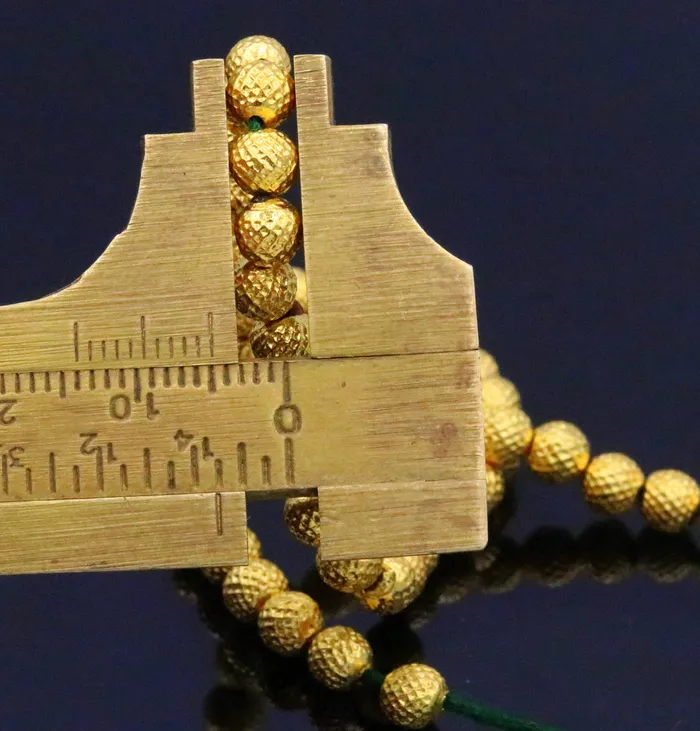 Earrings TRIBAL ORNAMENTS Lot 20 pieces Vintage handmade 20kt yellow gold beads ball for excellent jewelry making idea tribal rajasthani beads