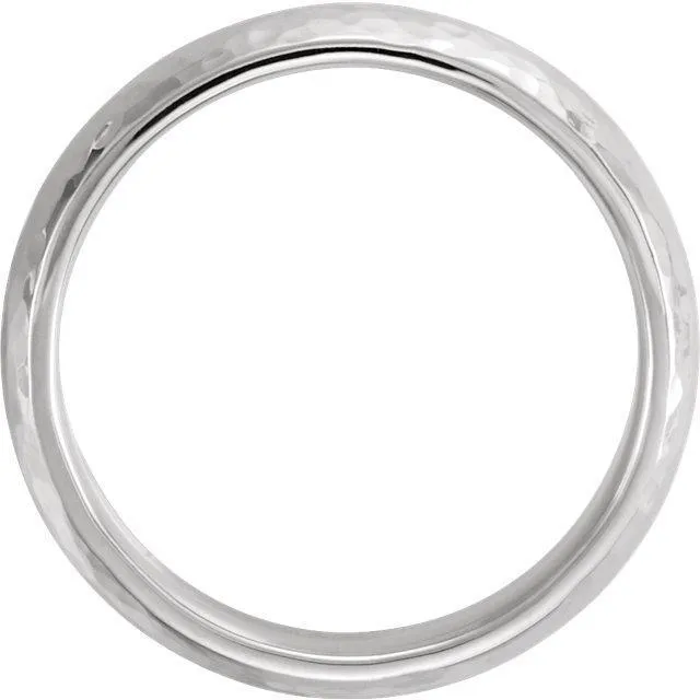 Fire Brilliance Rings Matthew Comfort Fit Hammer Finish Band