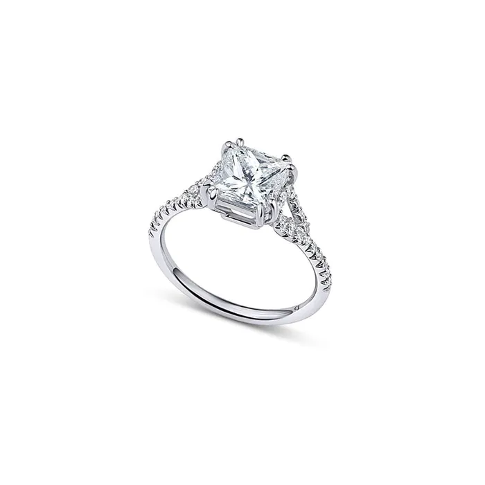 Estate Platinum 168ct Princess Cut Diamond Ring GIA Certified CJ Charles Jewelers Rings