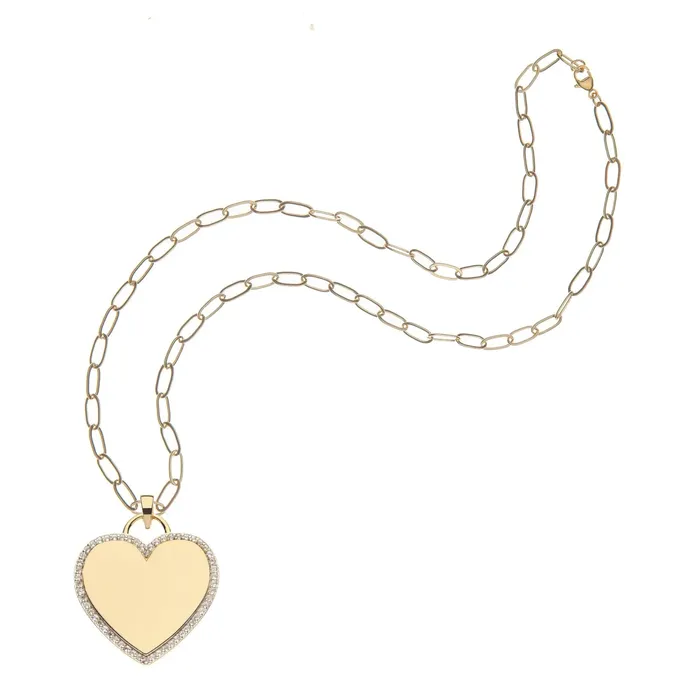 Necklaces Jane Win Jane Win Never Enough LOVE Heart Pendant
