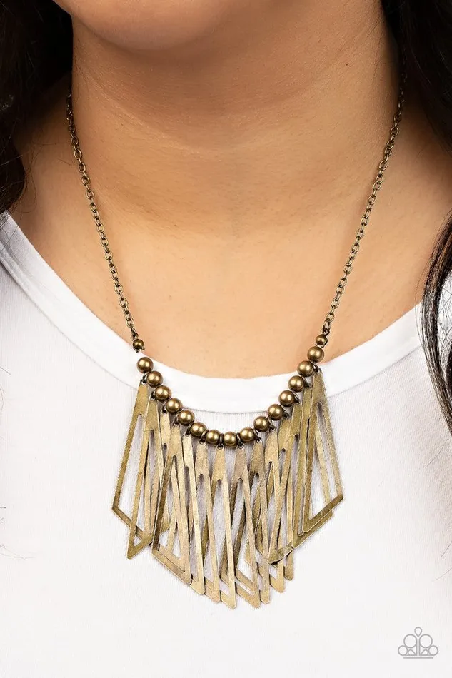 Paparazzi Jewelry Necklaces Paparazzi Necklace Industrial Jungle Brass