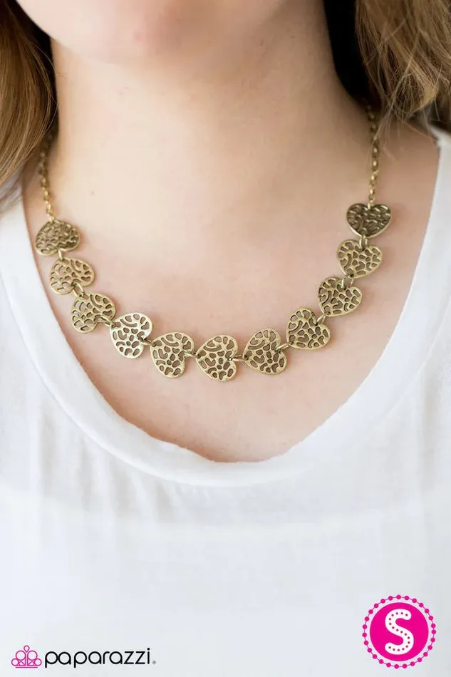 Paparazzi Jewelry Necklaces Paparazzi Necklace With My HOLE Heart Brass