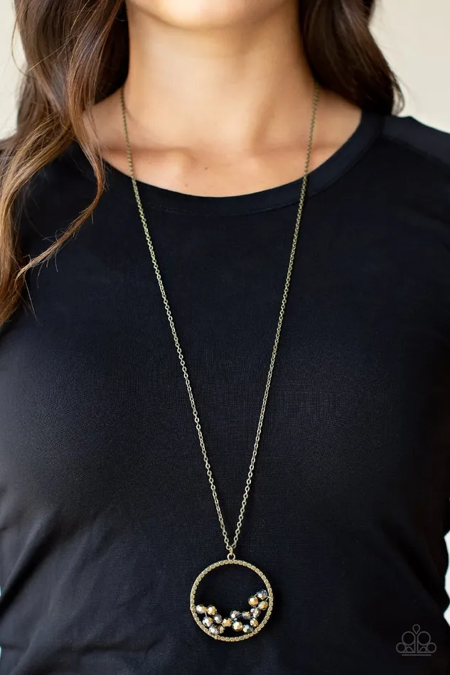 Paparazzi Necklace Galactic Glow Brass Paparazzi Jewelry Necklaces