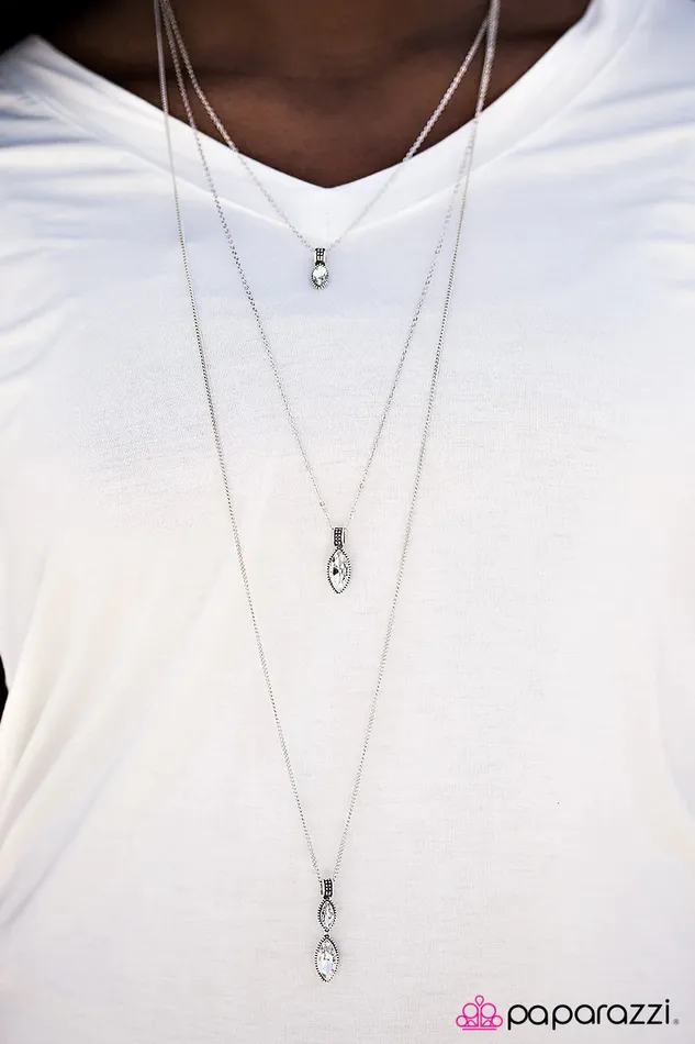 Paparazzi Necklace Starlit Skies White Paparazzi Jewelry Necklaces