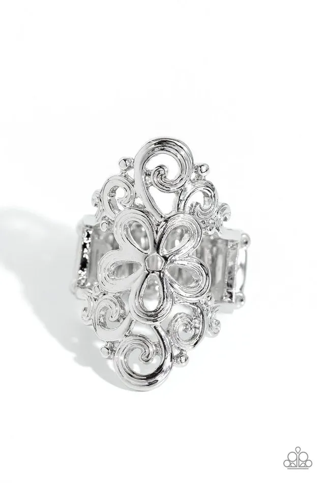 Rings Paparazzi Jewelry Paparazzi Ring Fantastically Floral Silver Rings Paparazzi Jewelry Paparazzi Ring Fantastically Floral Silver
