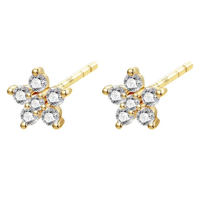 Hey Happiness Earrings Bloom Stud Earrings 9K Gold