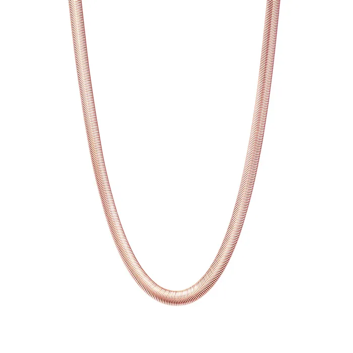 Hey Happiness Necklaces Thick Snake Chain Necklace Rose Gold