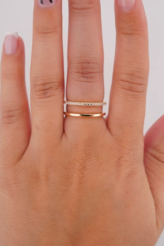 AB and J Rings 14k Gold Ring