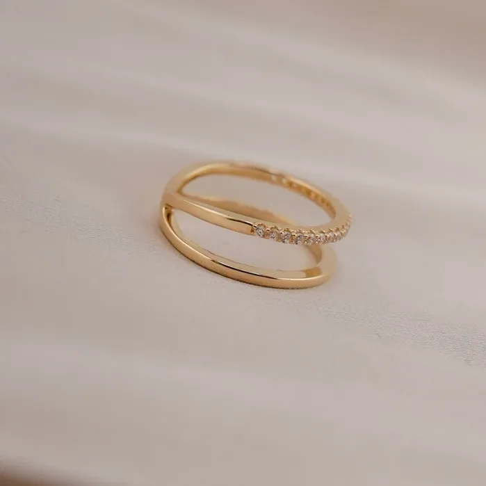 AB and J Rings 14k Gold Ring