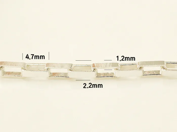 MinimalBijoux Bracelets 925 Silver Square Chain Anklet Bracelet