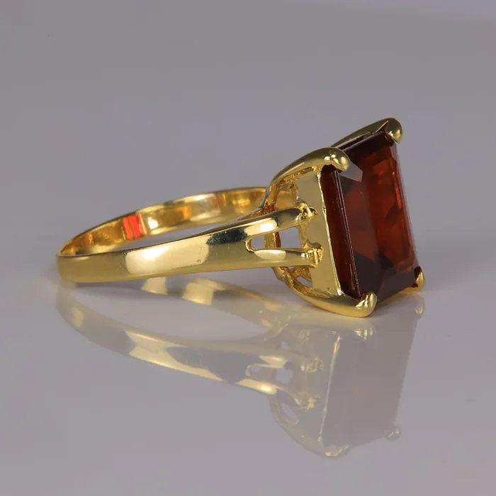 Moriartys Gem Art Rings 14K Emerald Cut Garnet Ring 700 Carats