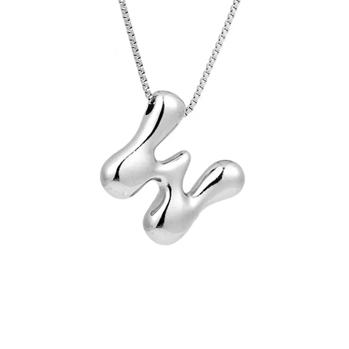 Necklaces Mabel Love Co Balloon Bubble Letter Pendant Necklace