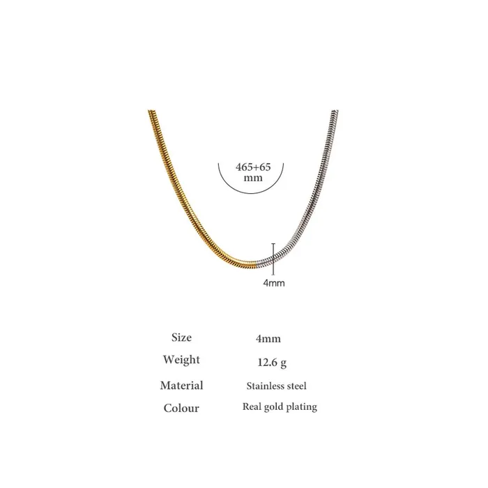 Necklaces Mabel Love Co Two tone Snake Chain Necklace