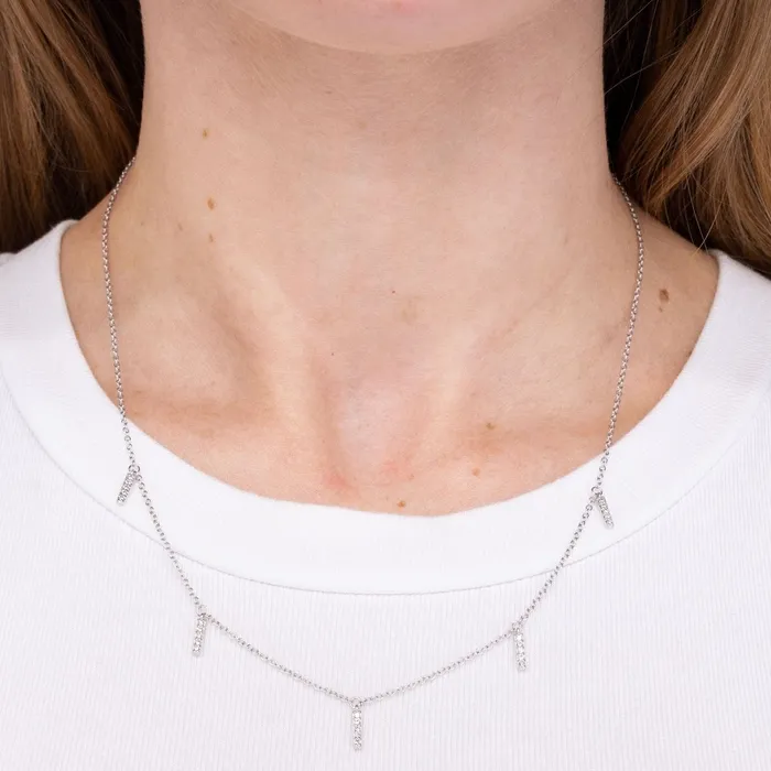 Princess Bride Diamonds Necklaces 012ct Diamond Drop Necklace
