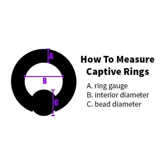 Tulsa Body Jewelry Rings Stainless Captive DRing